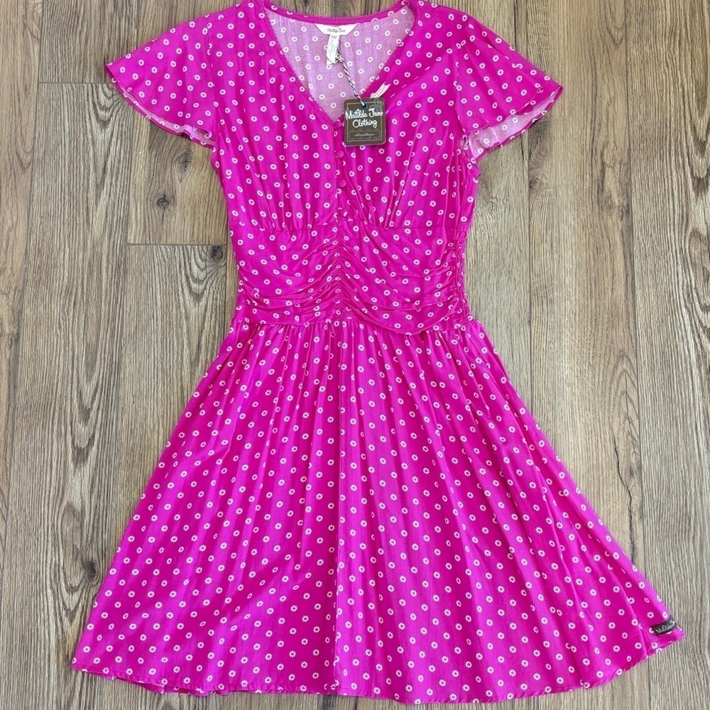 NWT Matilda Jane Women's Pink Floral Dress Size Small